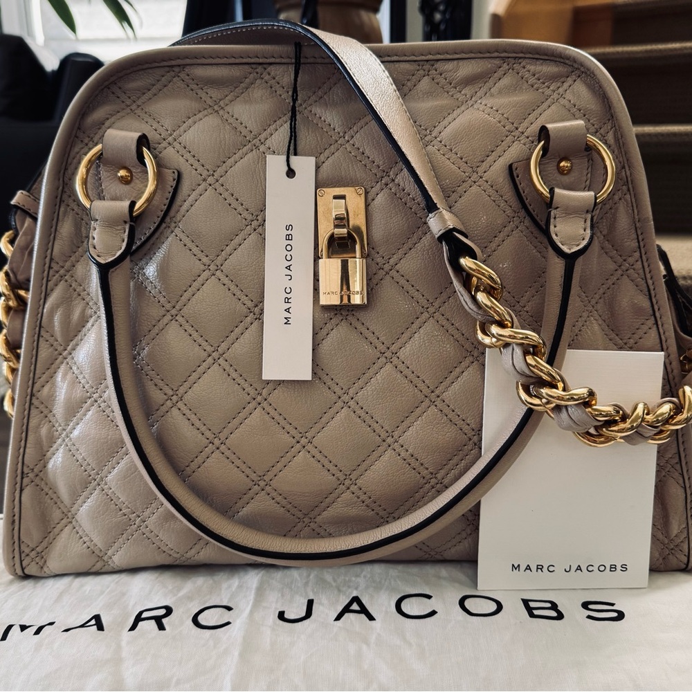 Marc Jacobs Classic Leather Satchel Ivory